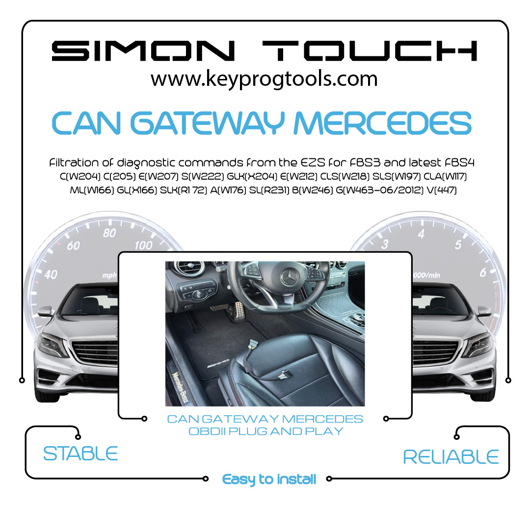Mercedes mb can gateway obd plug and play odometer can blocker